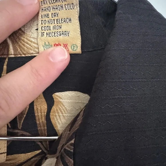 Jos. A. Bank Black and Brown Silk Shirt - Picture 3 of 5